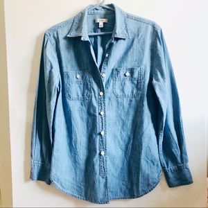 J.CREW - Denim Button Down Shirt - XS